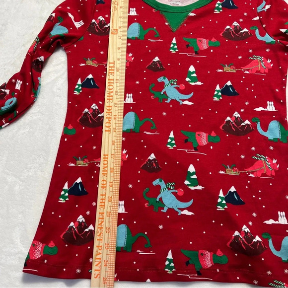WONDERSHOP Womens Dinosaur Christmas Pajamas Red Size Small - Picture 7 of 12